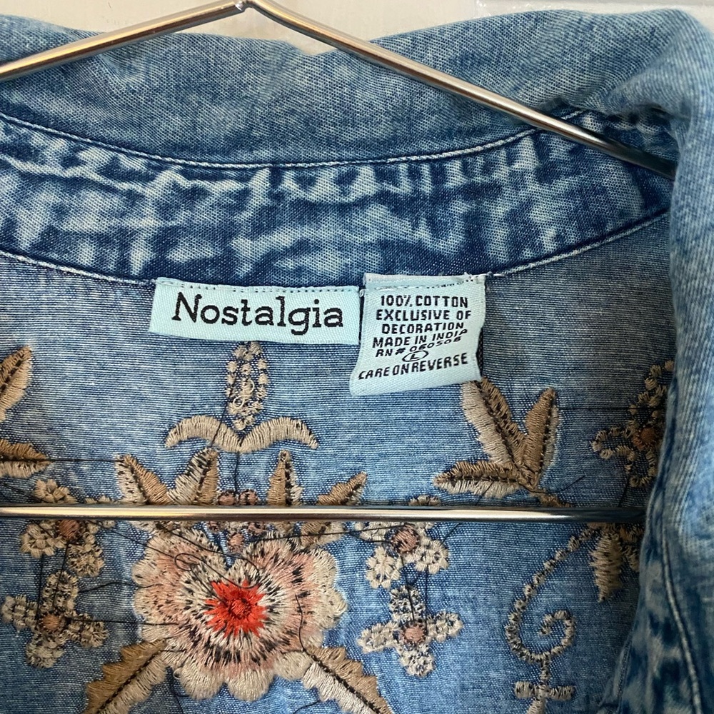 Nostalgia Embroidered Denim Dress Jacket - Picture 3 of 3